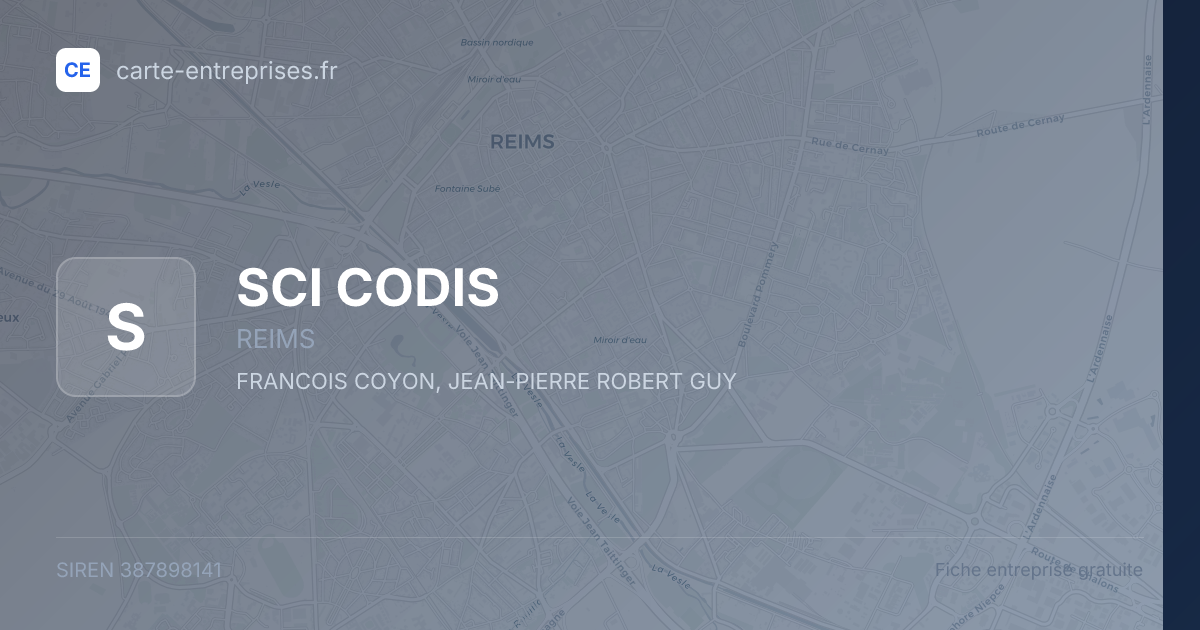 SCI CODIS — 387898141 — fiche entreprise