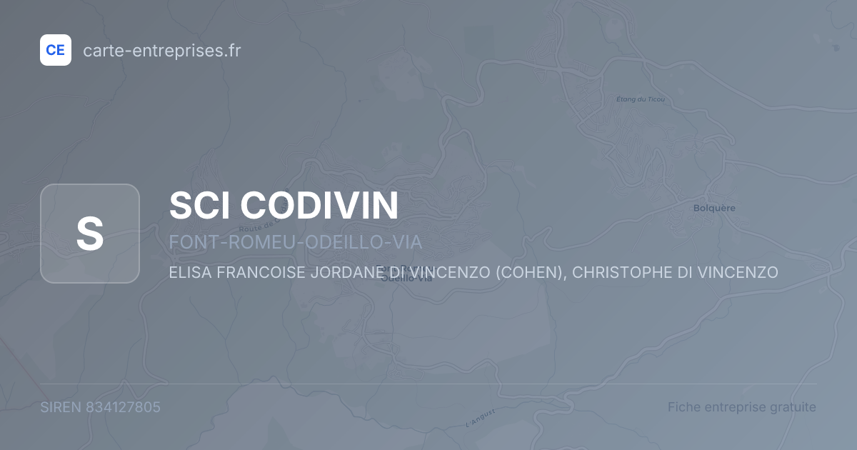 SCI CODIVIN — 834127805 — fiche entreprise