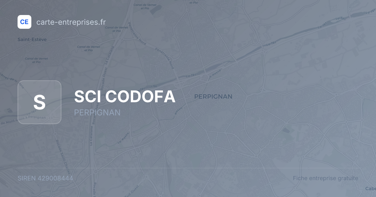 SCI CODOFA — 429008444 — fiche entreprise