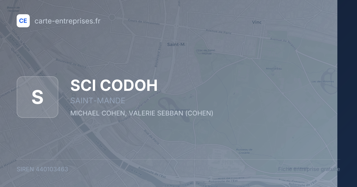 SCI CODOH — 440103463 — fiche entreprise