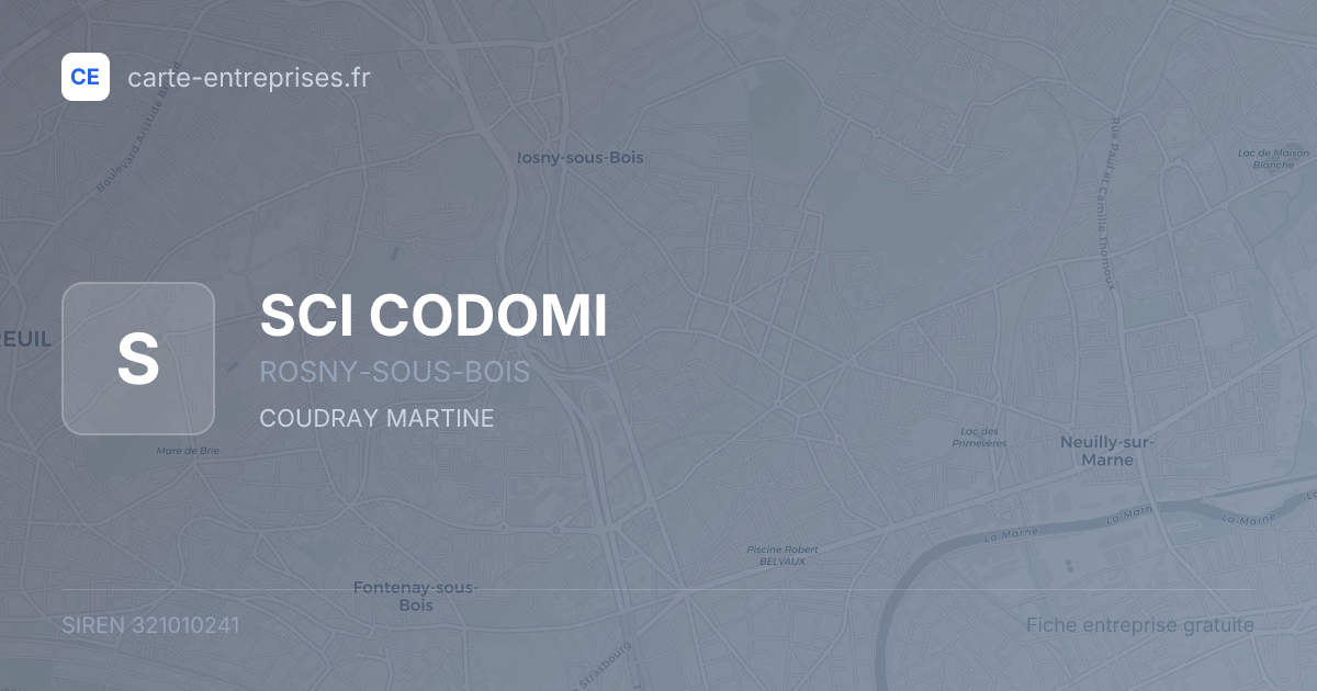 SCI CODOMI — 321010241 — fiche entreprise