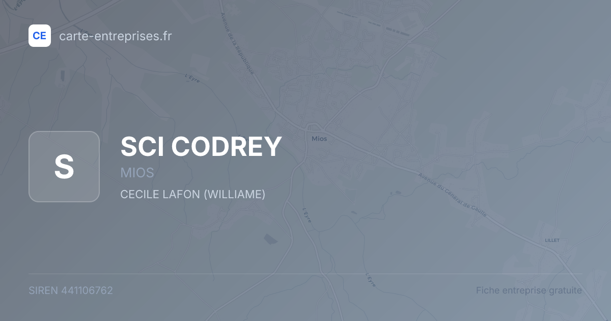 SCI CODREY — 441106762 — fiche entreprise