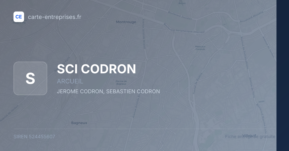 SCI CODRON — 524455607 — fiche entreprise