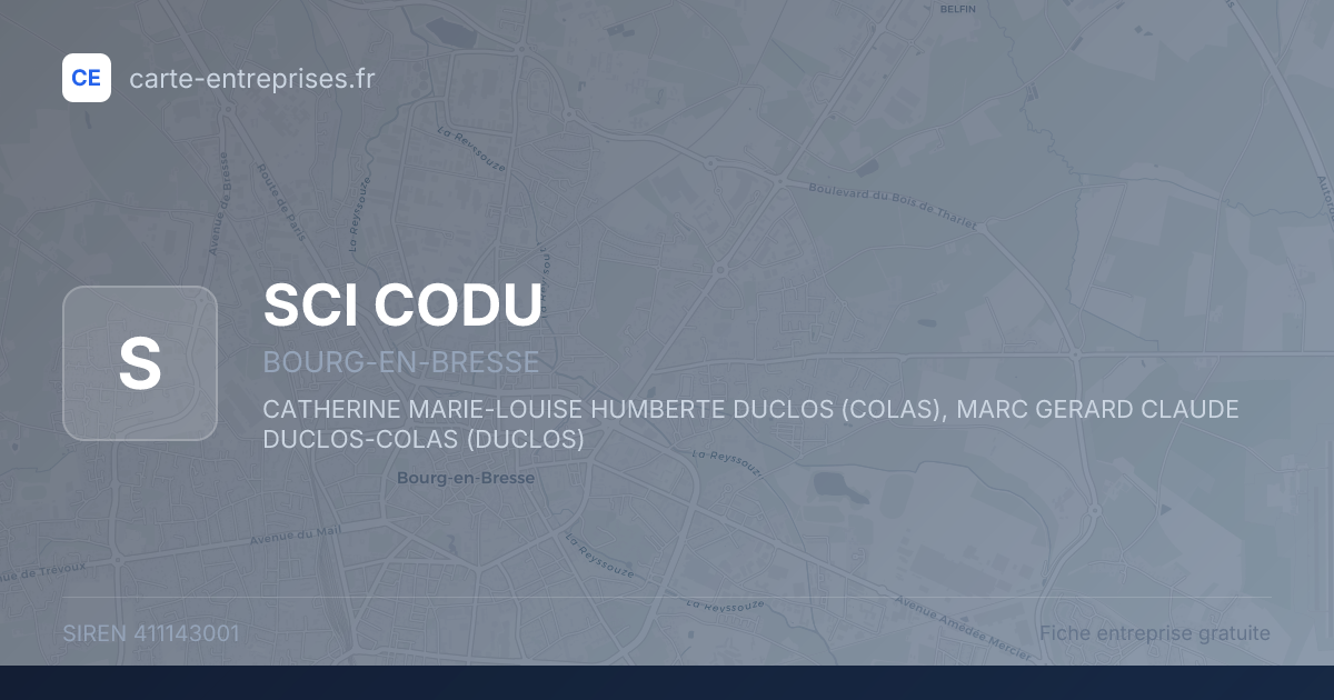 SCI CODU — 411143001 — fiche entreprise