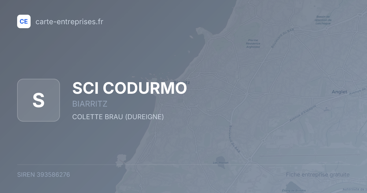 SCI CODURMO — 393586276 — fiche entreprise