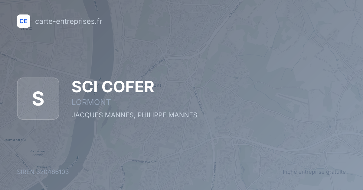 SCI COFER — 320486103 — fiche entreprise