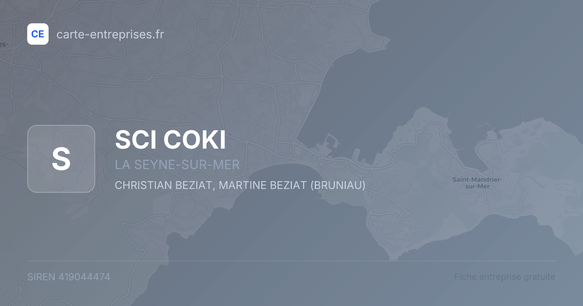 SCI COKI — 419044474 — fiche entreprise