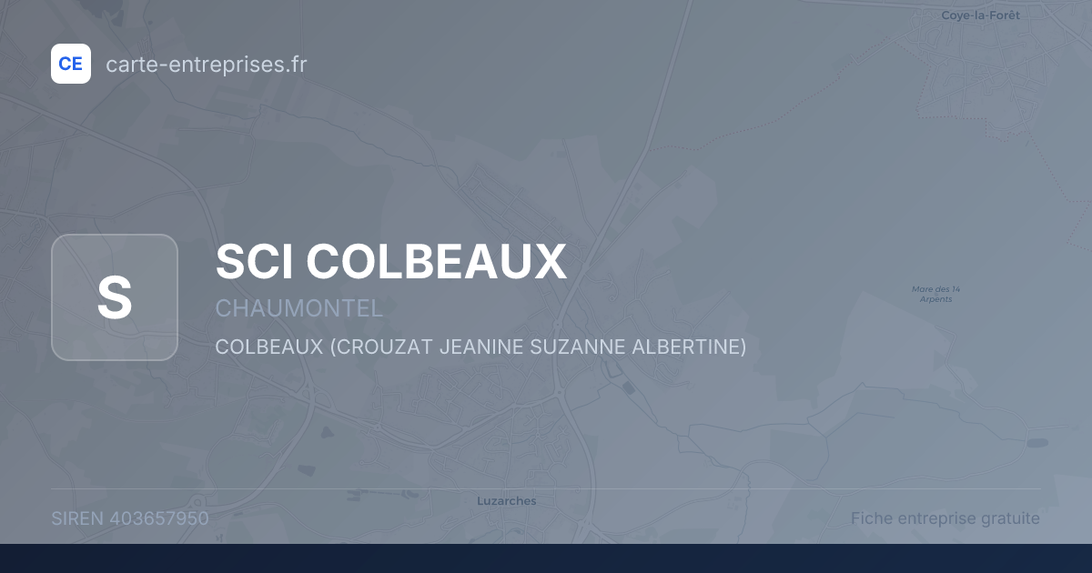 SCI COLBEAUX — 403657950 — fiche entreprise