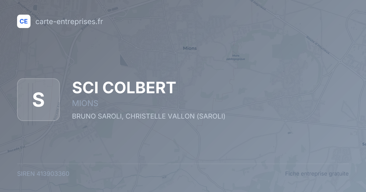 SCI COLBERT — 413903360 — fiche entreprise