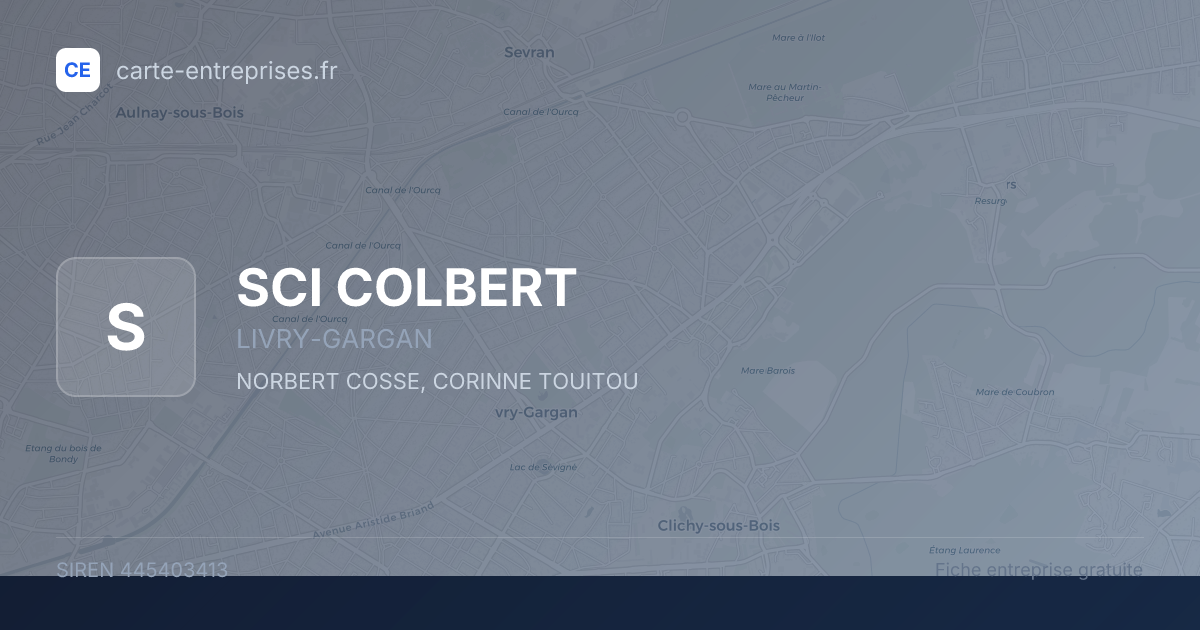 SCI COLBERT — 445403413 — fiche entreprise