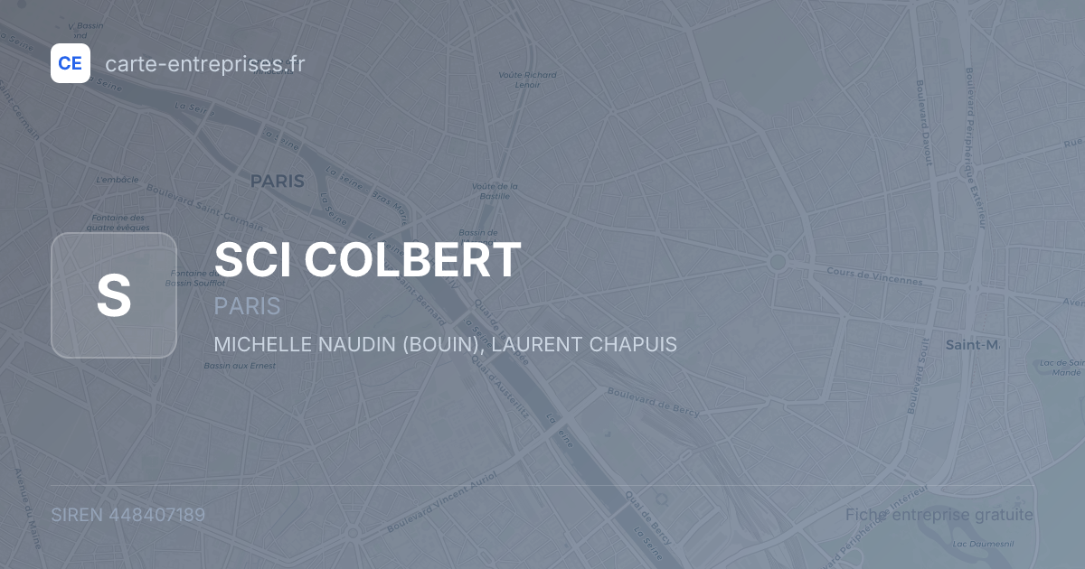SCI COLBERT — 448407189 — fiche entreprise