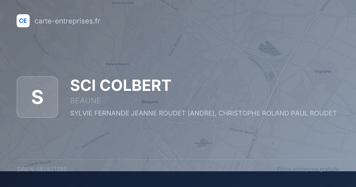 SCI COLBERT — 482821295 — fiche entreprise
