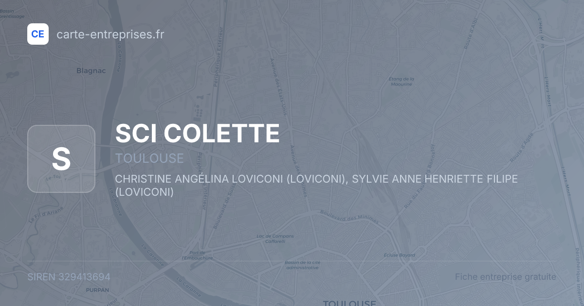 SCI COLETTE — 329413694 — fiche entreprise
