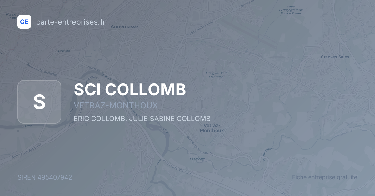 SCI COLLOMB — 495407942 — fiche entreprise