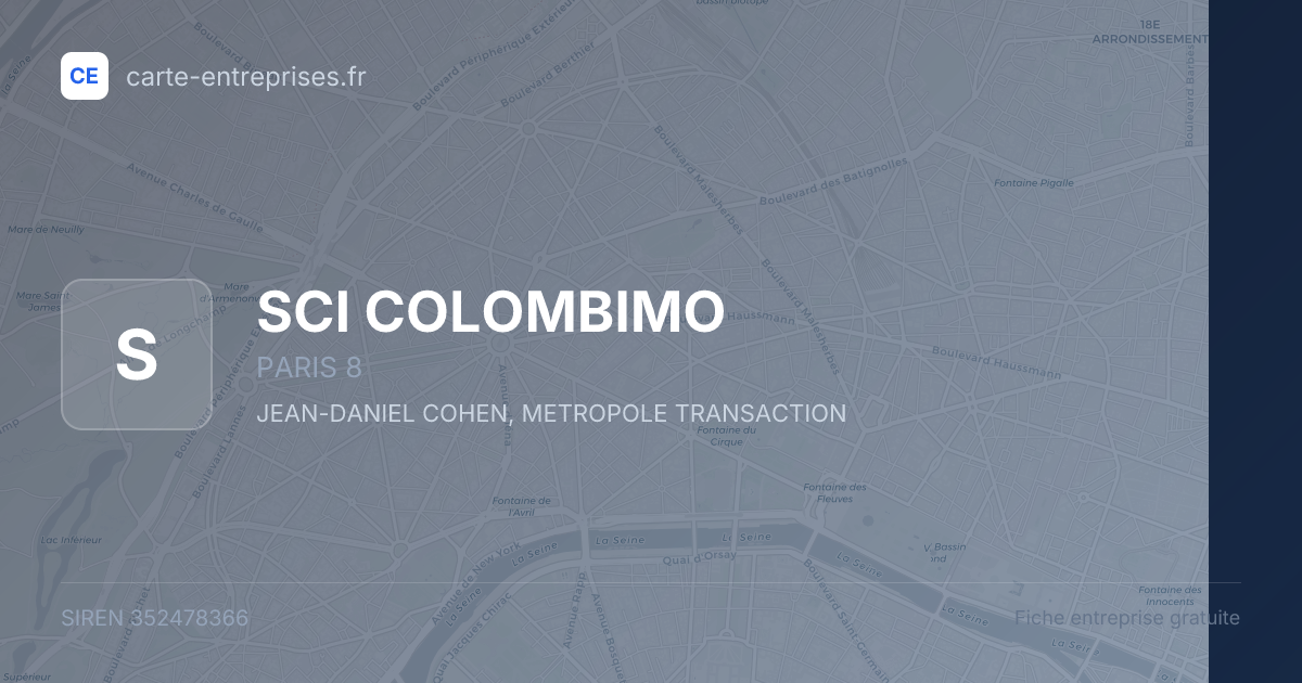 SCI COLOMBIMO — 352478366 — fiche entreprise