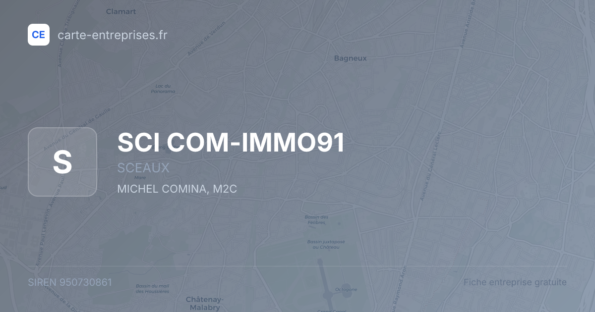 SCI COM-IMMO91 — 950730861 — fiche entreprise