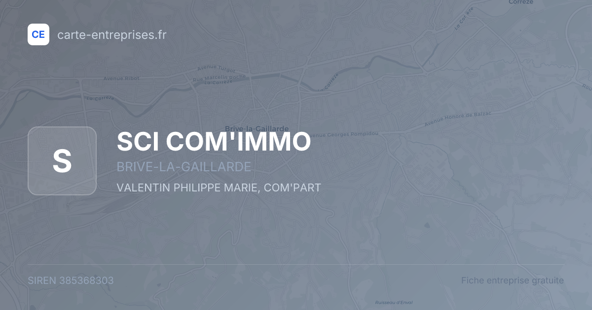 SCI COM'IMMO — 385368303 — fiche entreprise