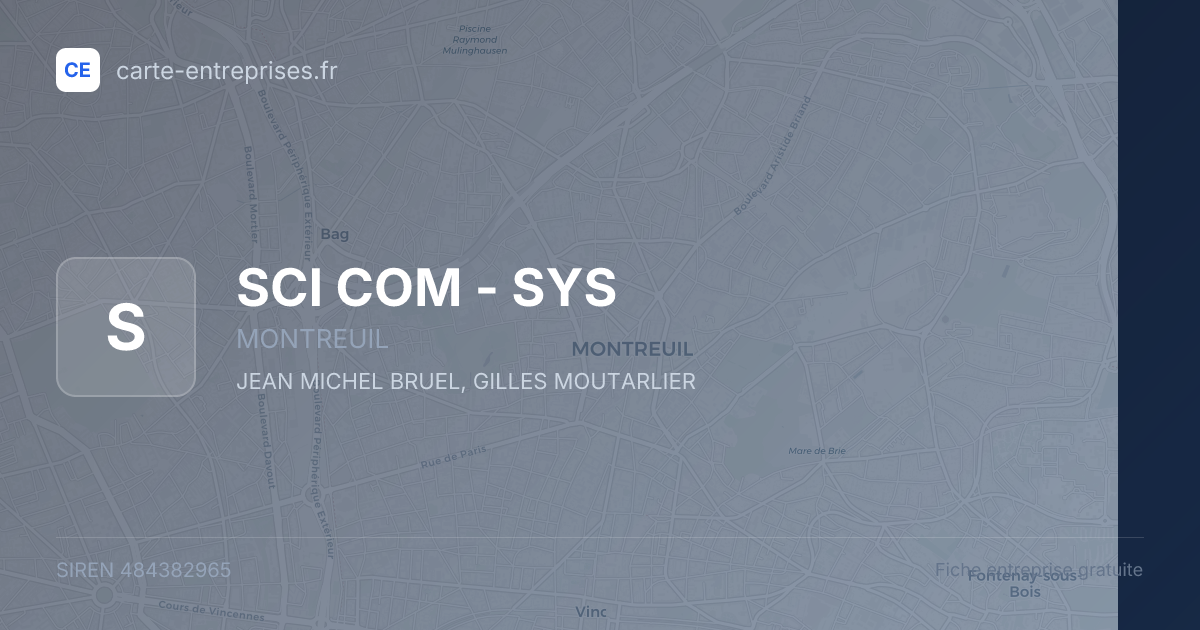 SCI COM - SYS — 484382965 — fiche entreprise