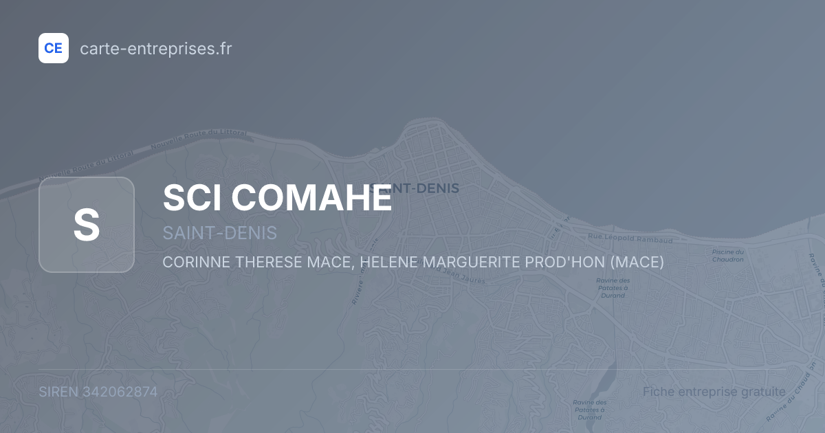SCI COMAHE — 342062874 — fiche entreprise