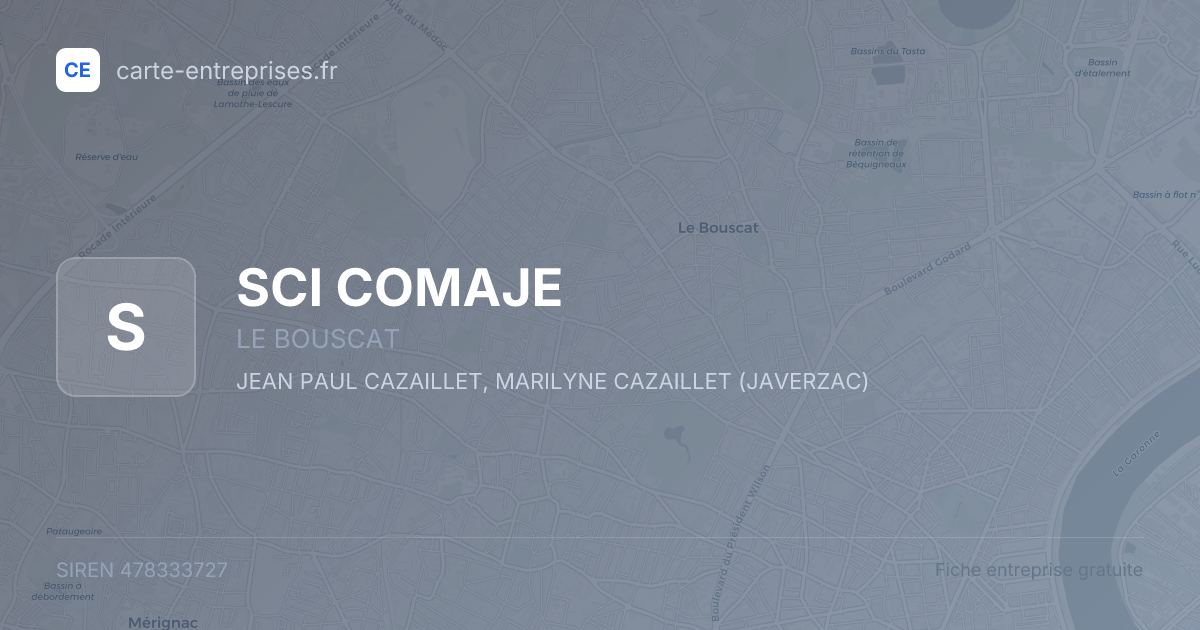 SCI COMAJE — 478333727 — fiche entreprise