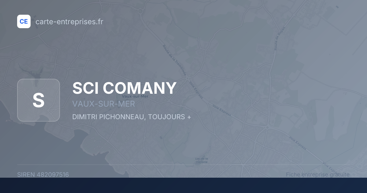 SCI COMANY — 482097516 — fiche entreprise