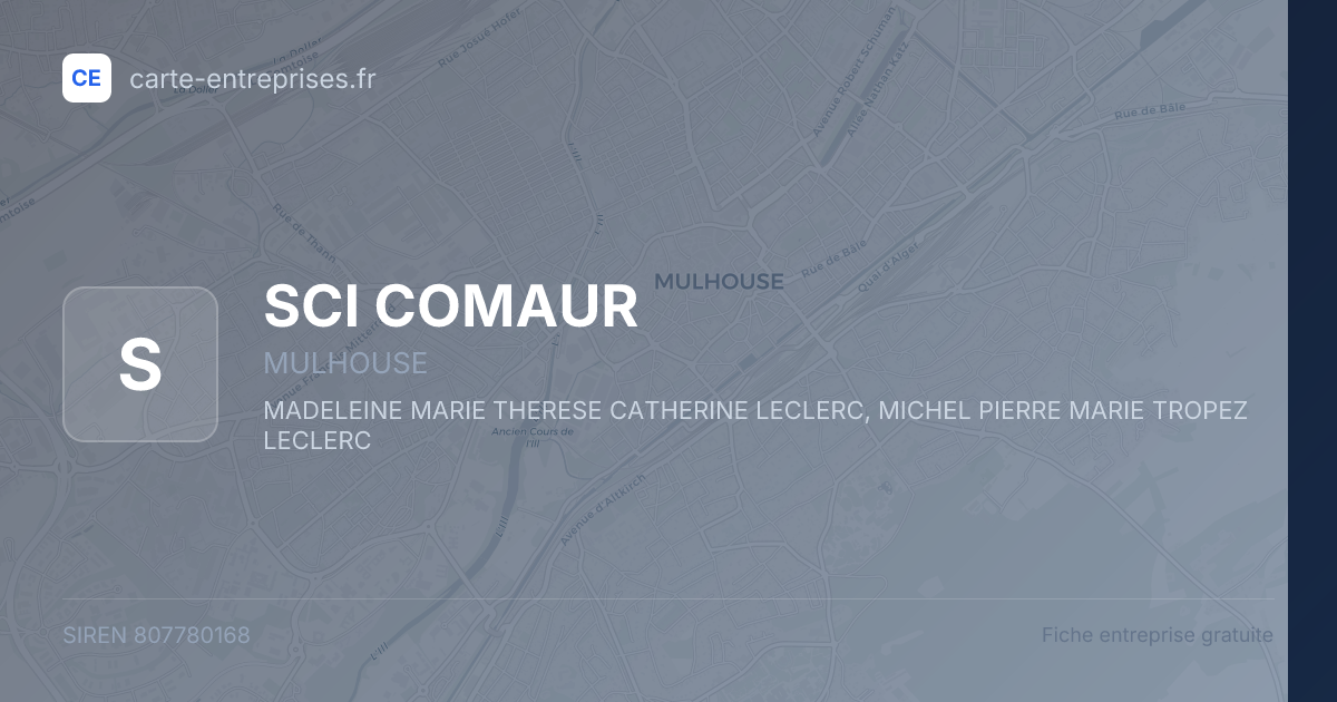SCI COMAUR — 807780168 — fiche entreprise