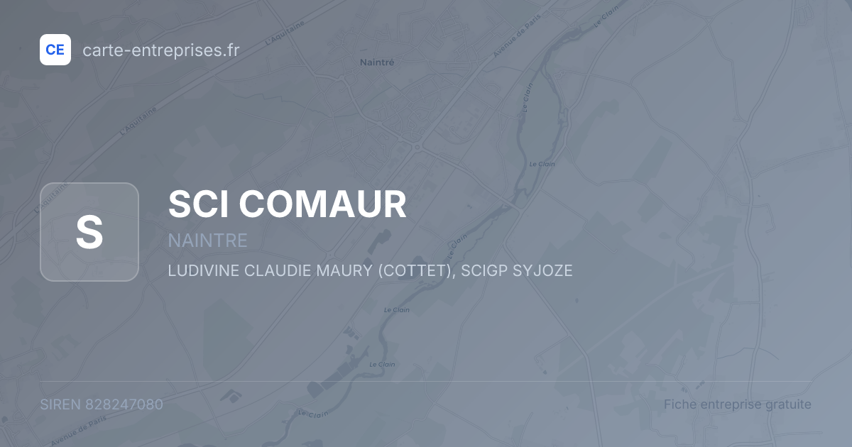 SCI COMAUR — 828247080 — fiche entreprise