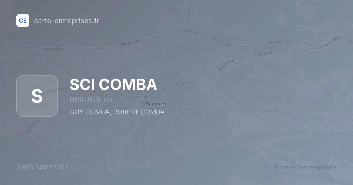 SCI COMBA — 349568303 — fiche entreprise
