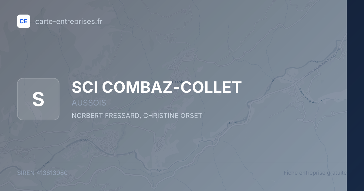 SCI COMBAZ-COLLET — 413813080 — fiche entreprise