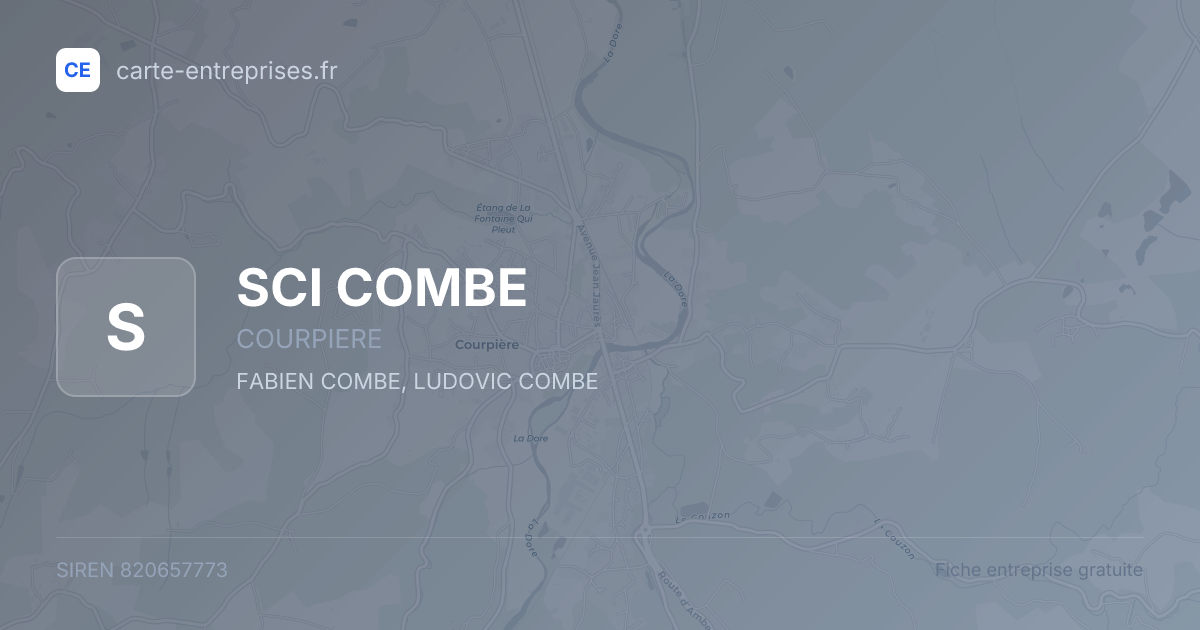SCI COMBE — 820657773 — fiche entreprise
