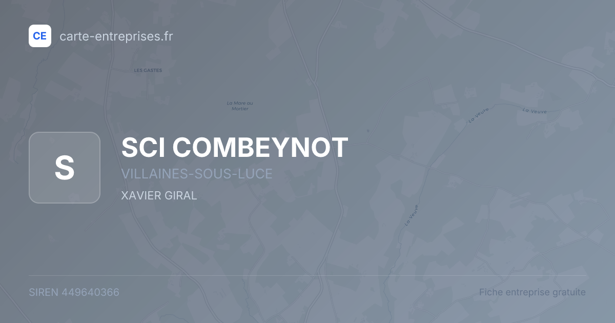 SCI COMBEYNOT — 449640366 — fiche entreprise