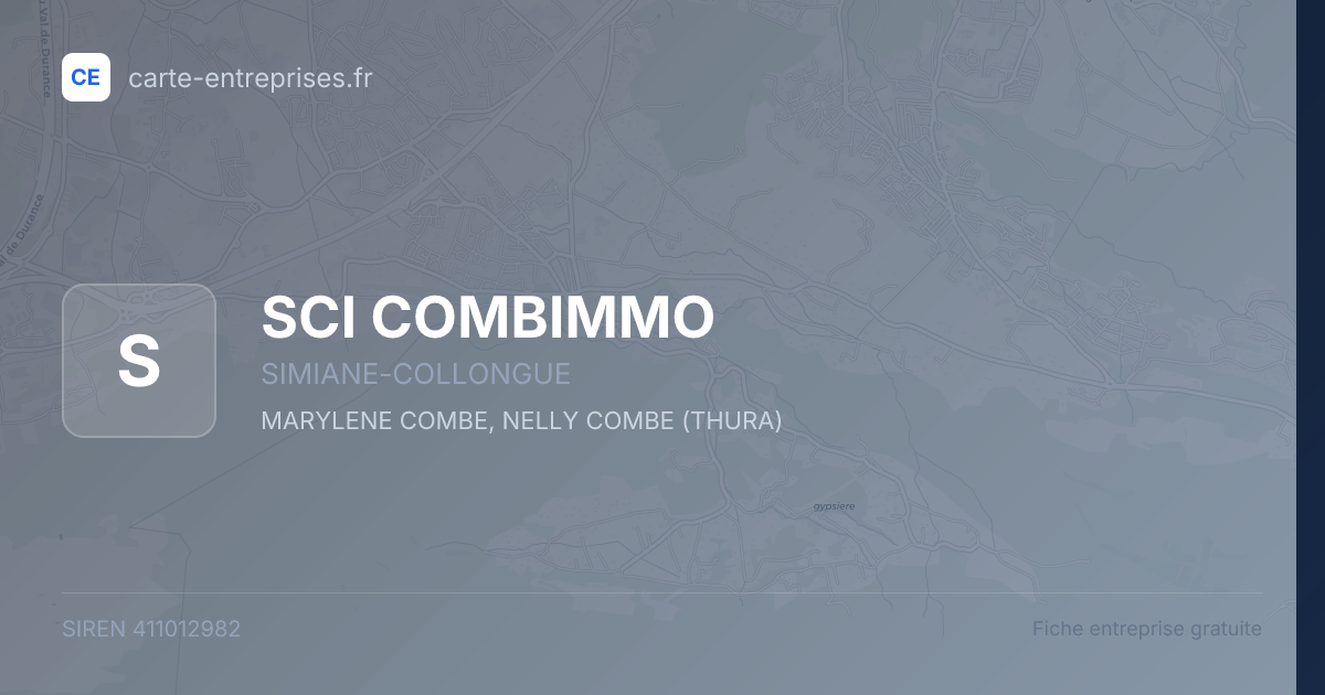 SCI COMBIMMO — 411012982 — fiche entreprise