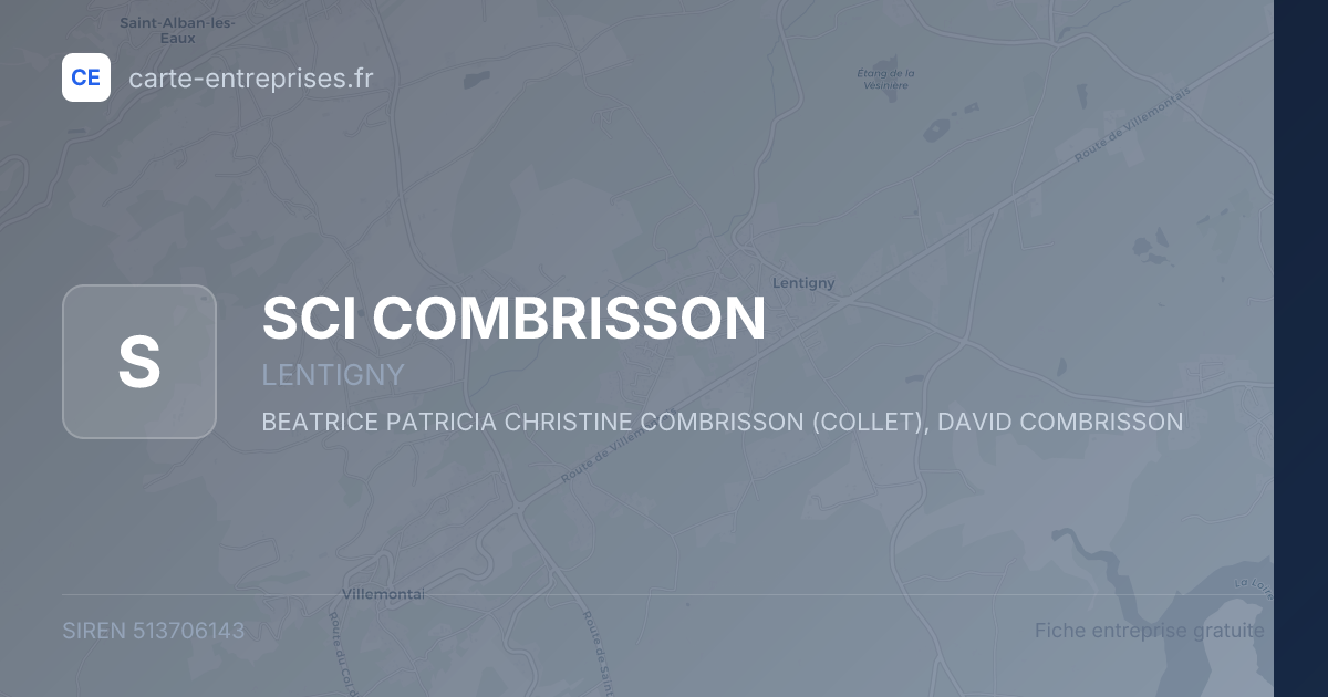 SCI COMBRISSON — 513706143 — fiche entreprise