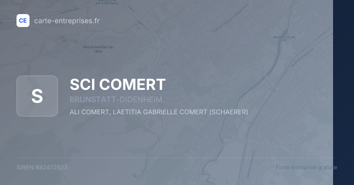 SCI COMERT — 892472523 — fiche entreprise