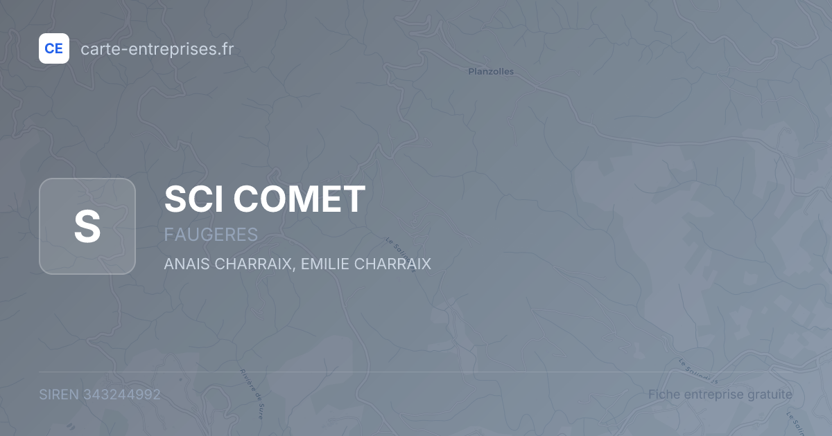 SCI COMET — 343244992 — fiche entreprise