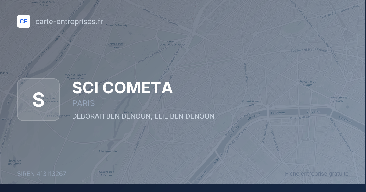 SCI COMETA — 413113267 — fiche entreprise