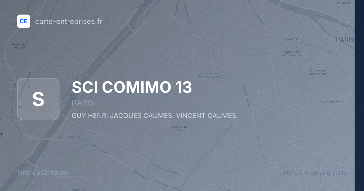 SCI COMIMO 13 — 352798060 — fiche entreprise