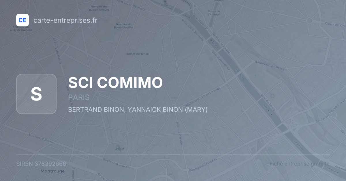 SCI COMIMO — 378392666 — fiche entreprise