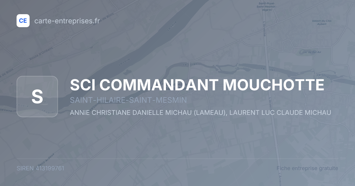 SCI COMMANDANT MOUCHOTTE — 413199761 — fiche entreprise