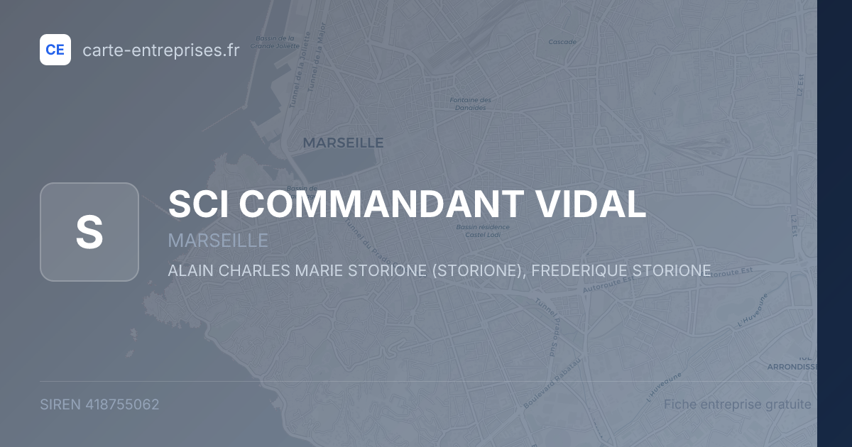 SCI COMMANDANT VIDAL — 418755062 — fiche entreprise