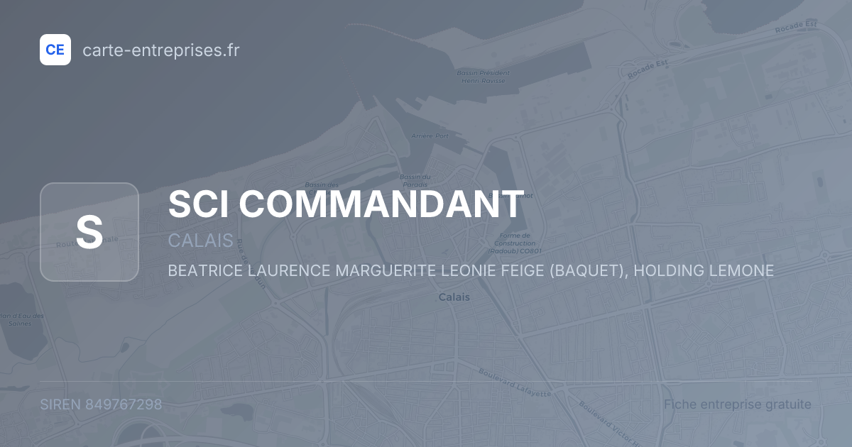 SCI COMMANDANT — 849767298 — fiche entreprise