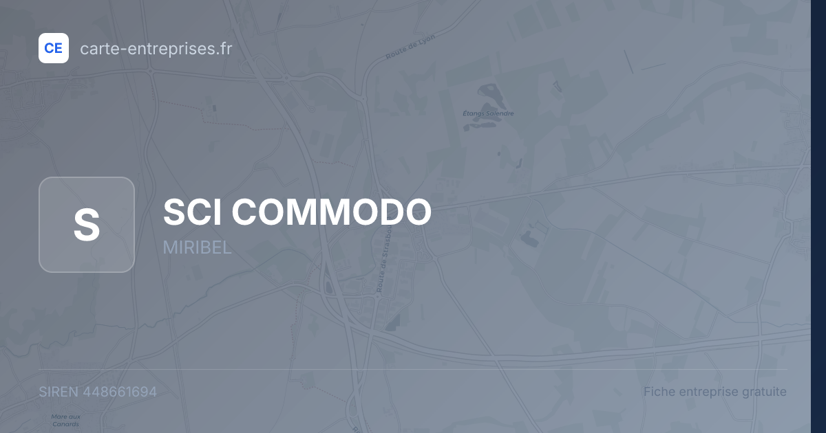 SCI COMMODO — 448661694 — fiche entreprise