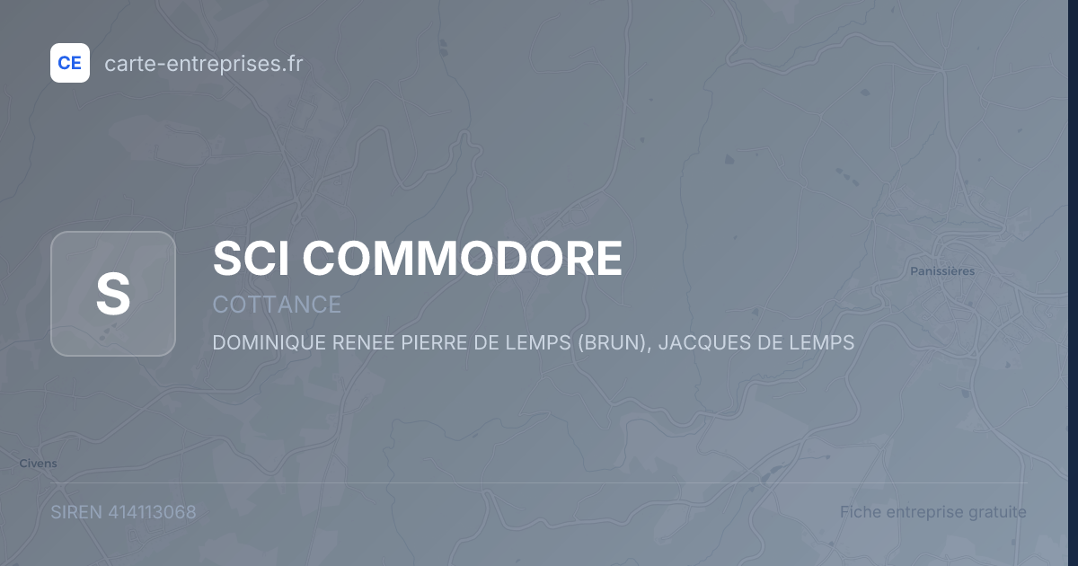 SCI COMMODORE — 414113068 — fiche entreprise