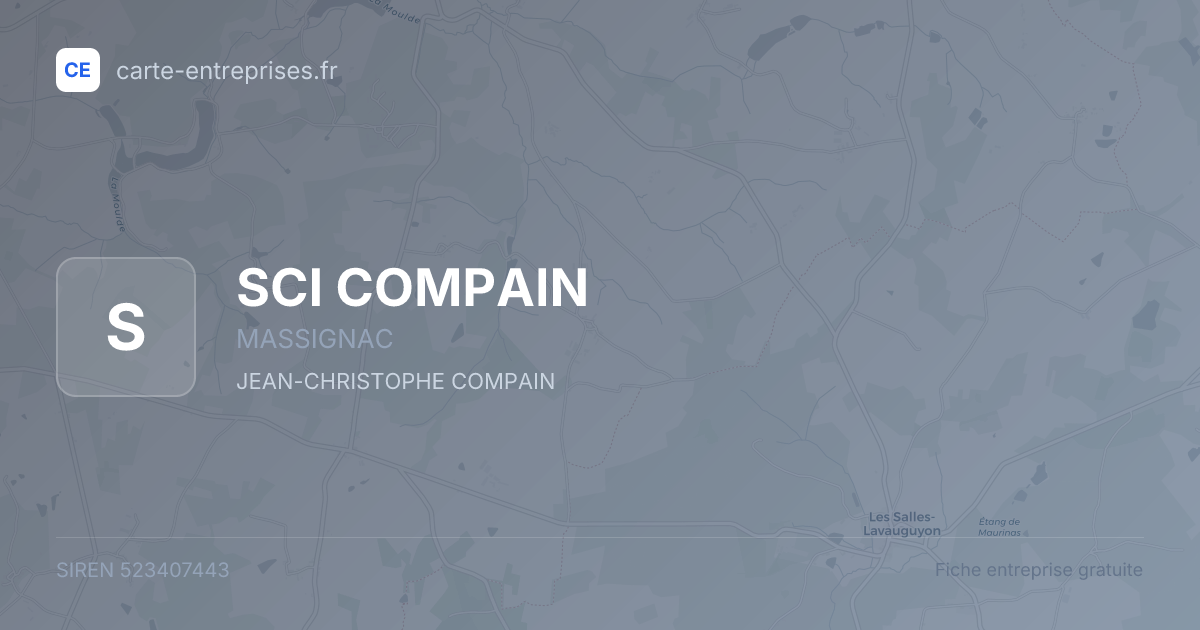 SCI COMPAIN — 523407443 — fiche entreprise