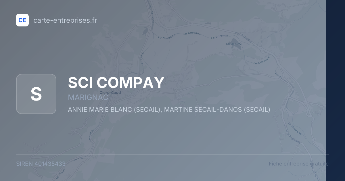 SCI COMPAY — 401435433 — fiche entreprise