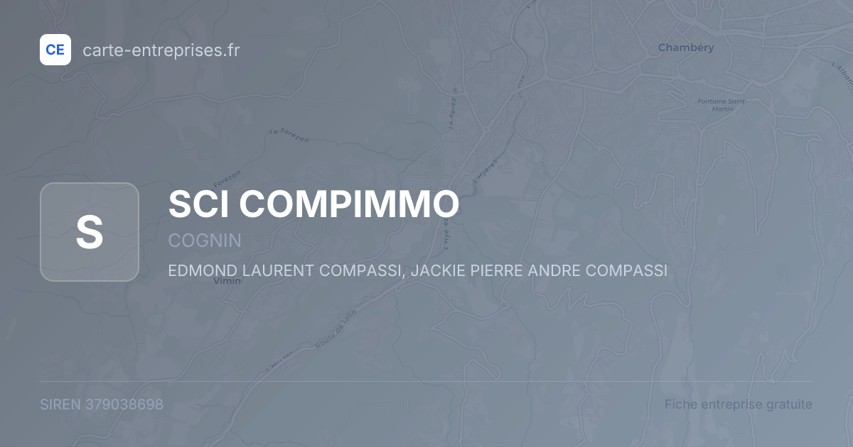 SCI COMPIMMO — 379038698 — fiche entreprise