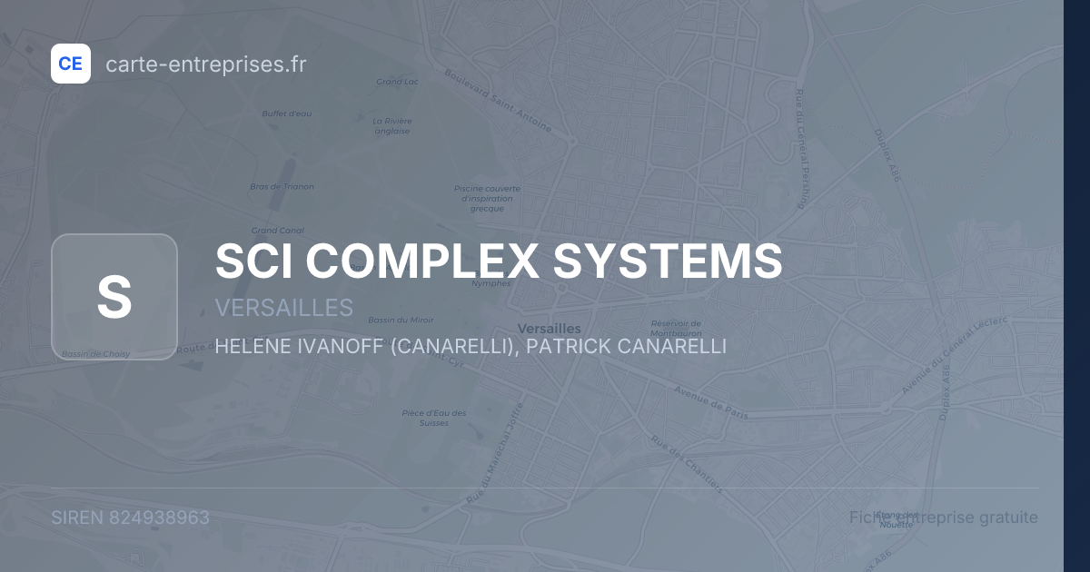 SCI COMPLEX SYSTEMS — 824938963 — fiche entreprise