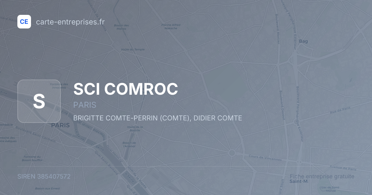 SCI COMROC — 385407572 — fiche entreprise