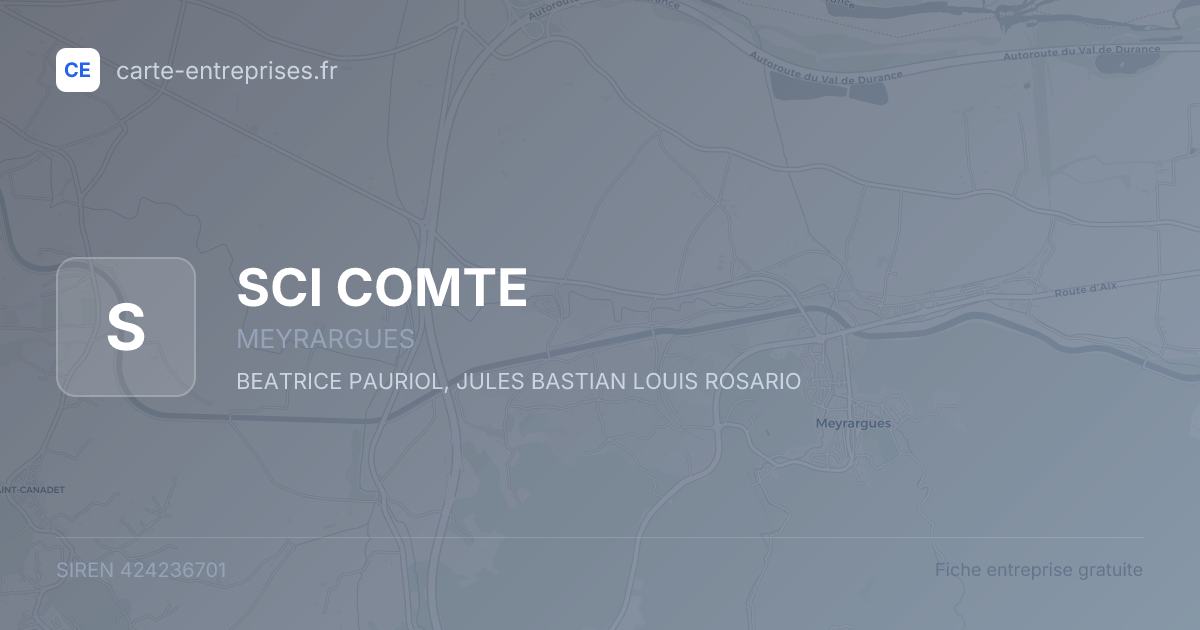 SCI COMTE — 424236701 — fiche entreprise