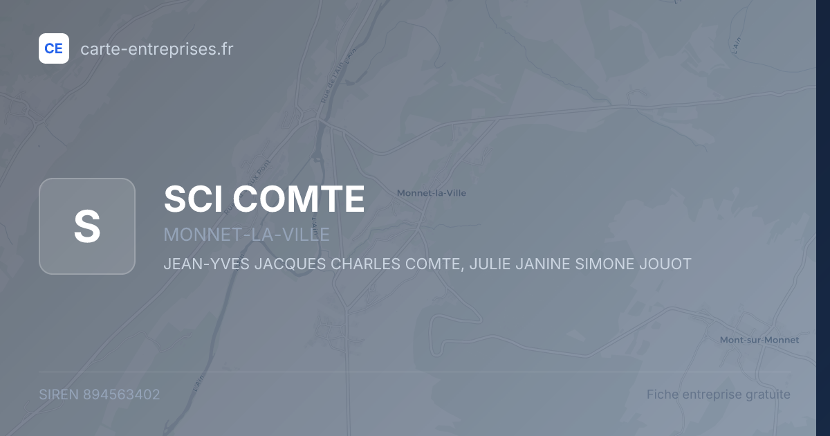 SCI COMTE — 894563402 — fiche entreprise